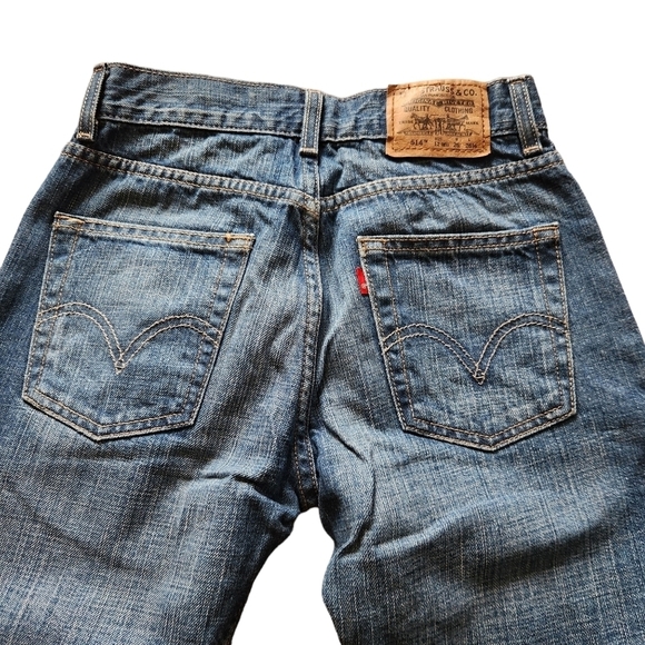 Levi's  514 slim straight blue denim Jean pants 26x26.5 - Picture 7 of 8